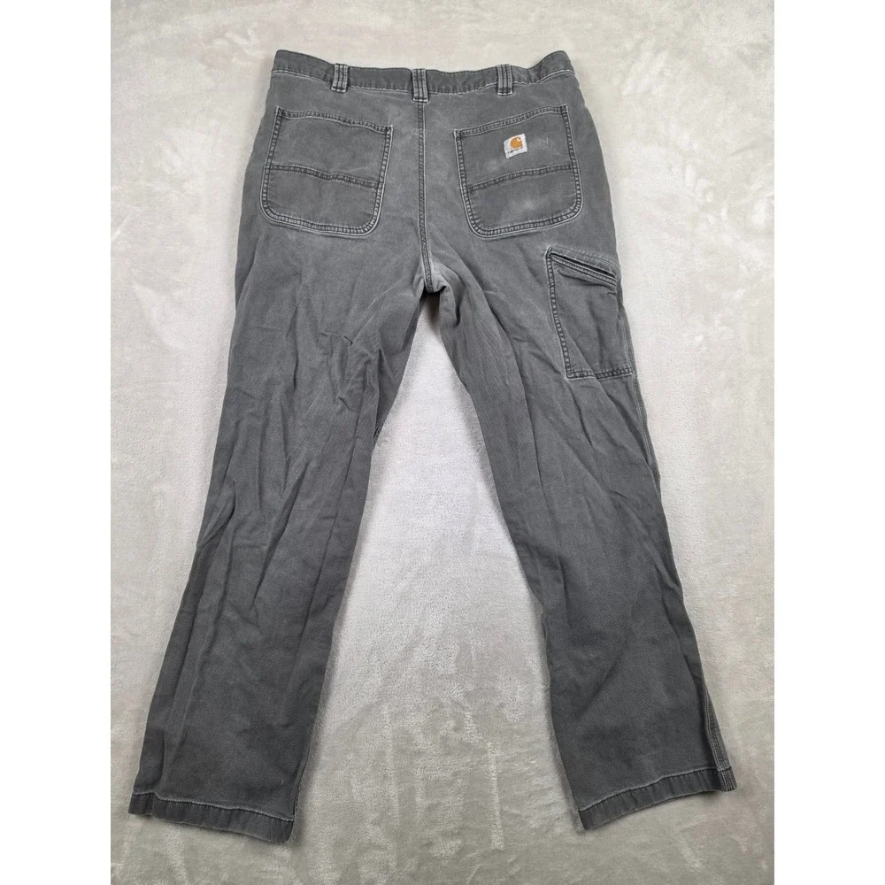Carhartt Relaxed Canvas Work Pants Mens 36x32 Fit 35x31 Rugged Flex Carpenter